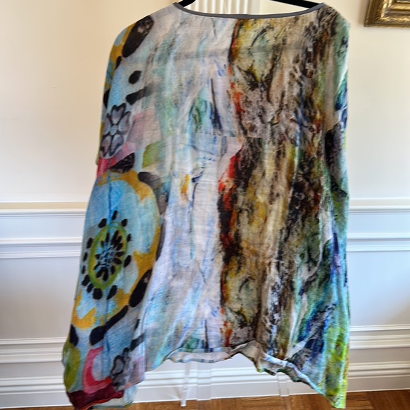 Multi Color Linen Tunic - Picture 2 of 6